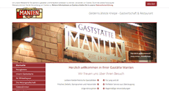 Desktop Screenshot of gaststaette-manten.de