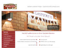 Tablet Screenshot of gaststaette-manten.de